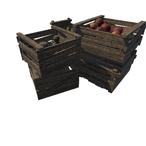 Food Crate Stack Group 1 (Filled)